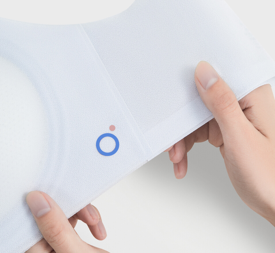 Fabric showing WiseLabel colour-change indicator